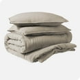 thumbnail image 1 of Bare Home Sandwash Microfiber Duvet Cover & Sham Set, King, Fog, 3-Pieces, 1 of 7