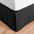 thumbnail image 1 of Bare Home Bed Skirt Double Brushed Premium Microfiber, 15-Inch Tailored Drop Pleated Dust Ruffle, 1800 Ultra-Soft, Shrink and Fade Resistant (Queen, Black), 1 of 2