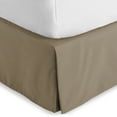 thumbnail image 1 of Bare Home Bed Skirt, Microfiber, Pleated, 15" Tailored Drop, Full XL, Taupe, 1 of 5