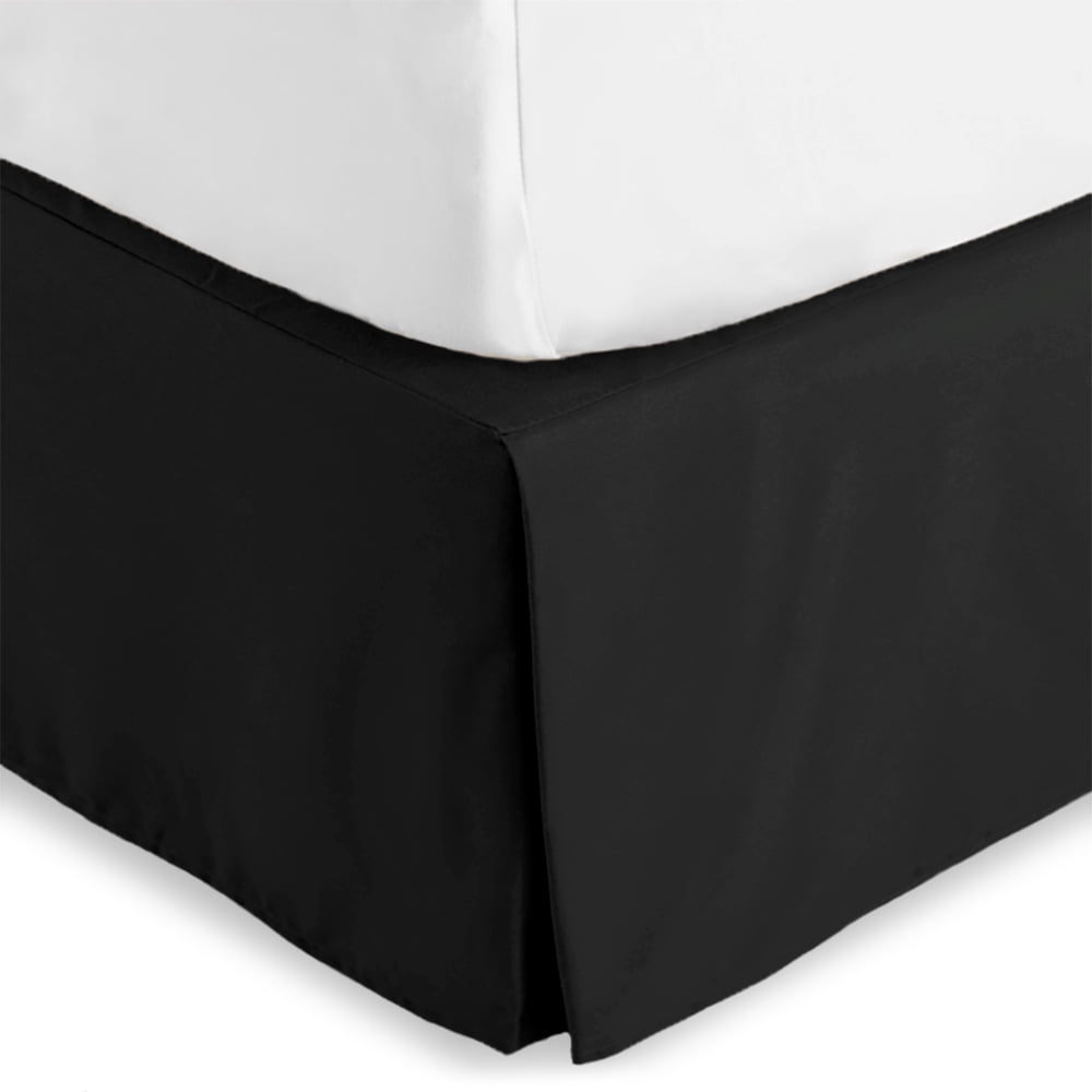 Bare Home Bed Skirt, Microfiber, Pleated, 15" Tailored Drop, Twin XL
