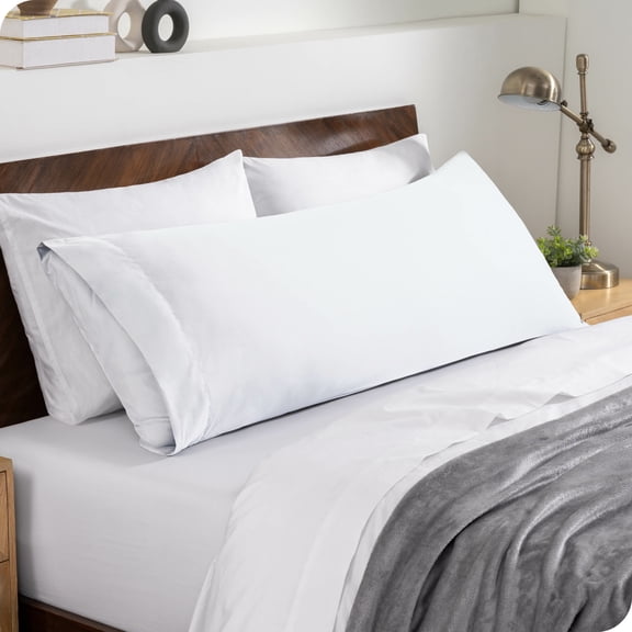 Bare Home Body Pillowcase - Envelope Closure - Ultra Soft - Double Brushed - White
