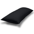 thumbnail image 1 of Bare Home Body Pillowcase - Zipper Closure - Ultra Soft - Double Brushed - Black, 1 of 7