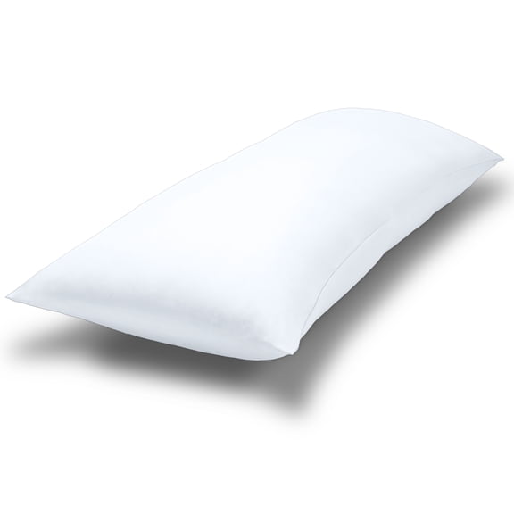 Bare Home Body Pillowcase - Zipper Closure - Ultra Soft - Double Brushed - White