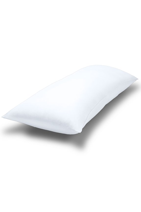 Body Pillowcase - Zipper Closure - Ultra Soft - Double Brushed - White