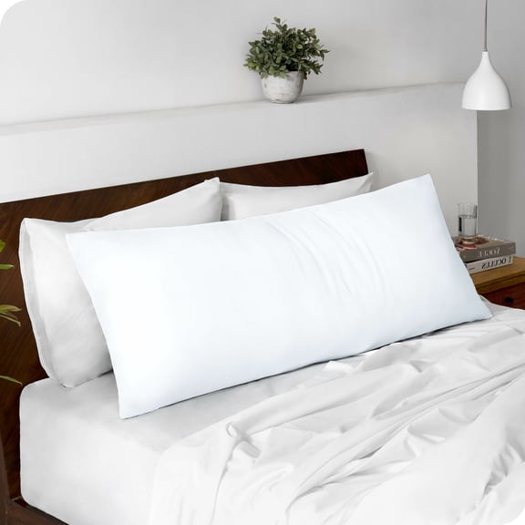 Bare Home Body Pillowcase - Zipper Closure - Ultra Soft - Double Brushed - White