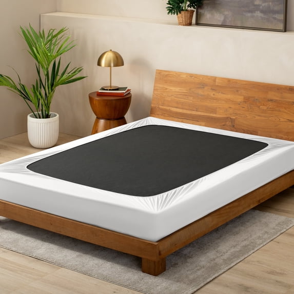 Bare Home Box Spring Cover - Microfiber - 4-Way Stretch (King, Cream)