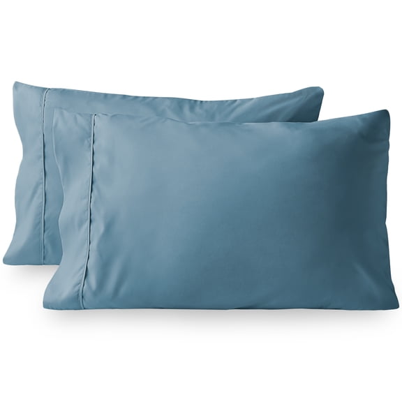 Bare Home Premium 1800 Ultra-Soft Microfiber Pillowcase Set - Double Brushed - Hypoallergenic - Wrinkle Resistant (Standard Pillowcase Set of 2, Coronet Blue)