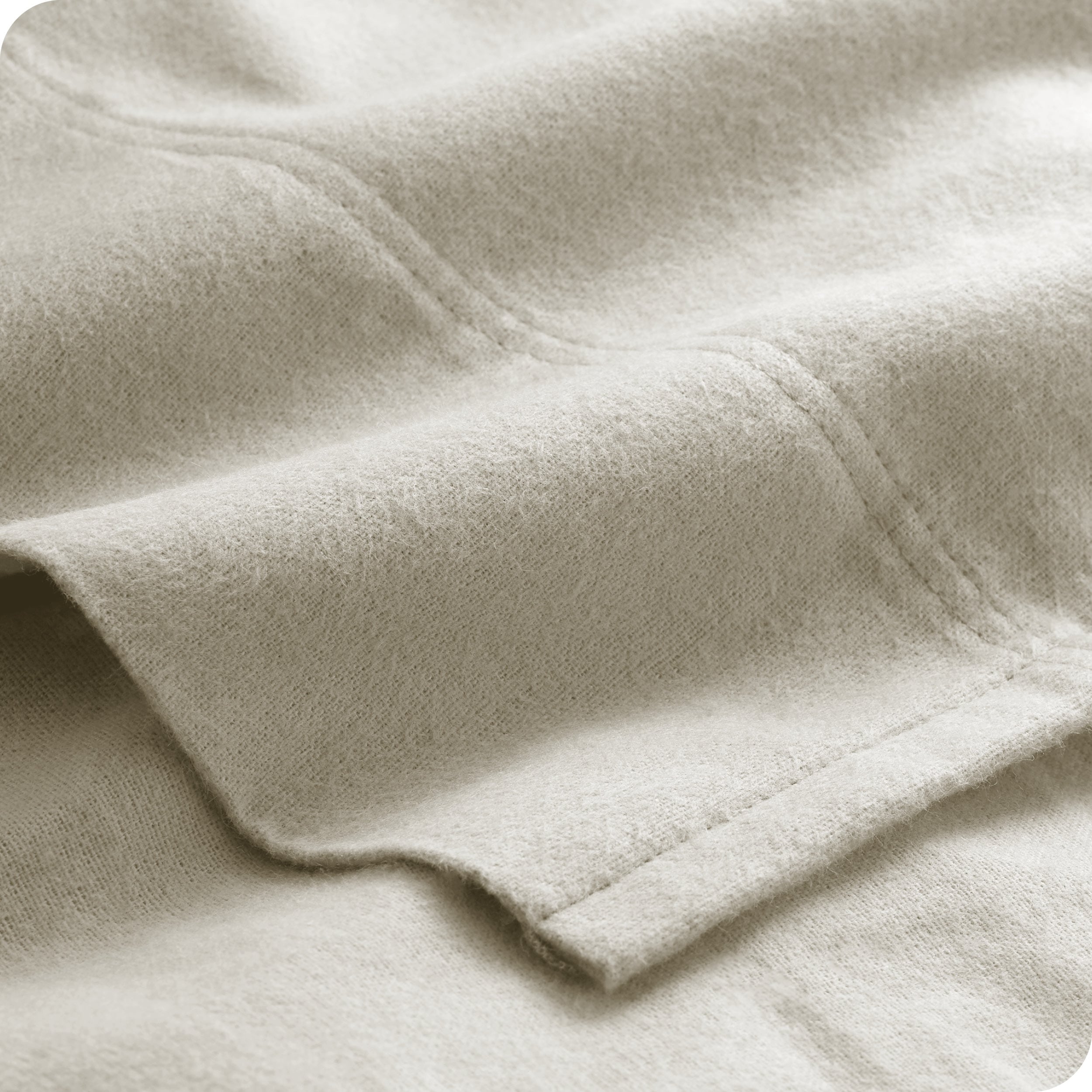 Bare Home Cotton Flannel Sheet Set Velvety Soft Heavyweight Cream