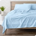 thumbnail image 1 of Bare Home  Cotton Flannel Sheet Set - Velvety Soft Heavyweight Light Blue Twin XL, 1 of 5