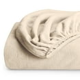 thumbnail image 1 of Bare Home Cozy Fleece Fitted Sheet - Extra Plush Polar Fleece - Deep Pocket Bed Sheet - Full, Sand, 1 of 7