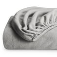 thumbnail image 1 of Bare Home Cozy Fleece Fitted Sheet - Extra Plush Polar Fleece - Deep Pocket Bed Sheet - Queen, Light Gray, 1 of 7