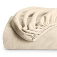 thumbnail image 1 of Bare Home Cozy Fleece Fitted Sheet - Extra Plush Polar Fleece - Deep Pocket Bed Sheet - Queen, Sand, 1 of 7
