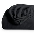thumbnail image 1 of Bare Home Cozy Fleece Fitted Sheet - Extra Plush Polar Fleece - Deep Pocket Bed Sheet - Twin XL, Black, 1 of 7