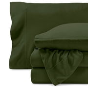 Bare Home Cozy Fleece Sheet Set - Extra Plush Polar Fleece - Deep Pocket - Full, Cypress