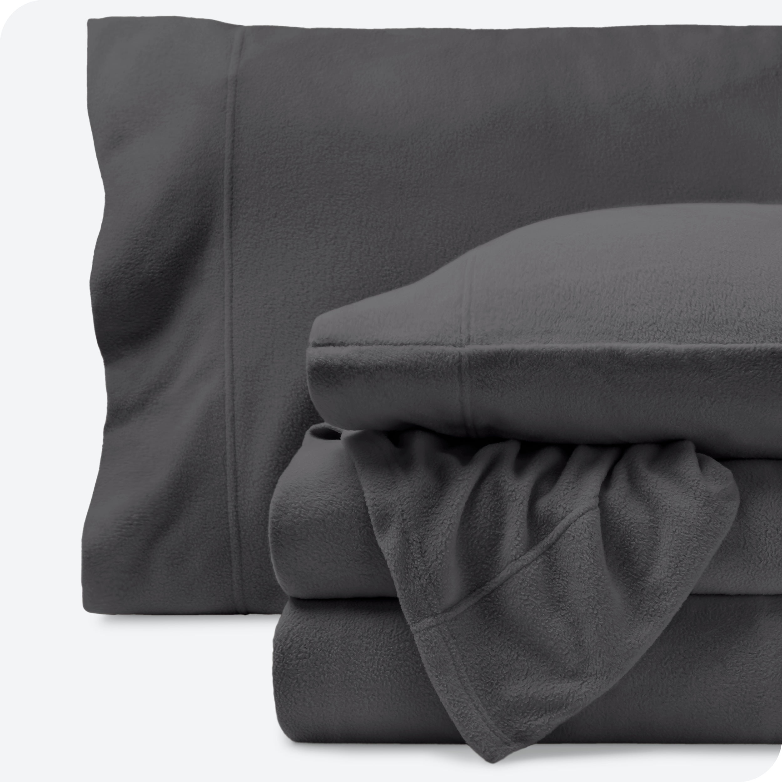 Free Shipping Bare Home Cozy Fleece Sheet Set Extra Plush Polar Fleece Deep Pocket Queen Gray Walmart