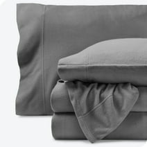 Bare Home Cozy Fleece Sheet Set - Extra Plush Polar Fleece - Deep Pocket - Queen, Gray