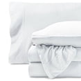 thumbnail image 1 of Bare Home Cozy Fleece Sheet Set - Extra Plush Polar Fleece - Deep Pocket - Twin, White, 1 of 10