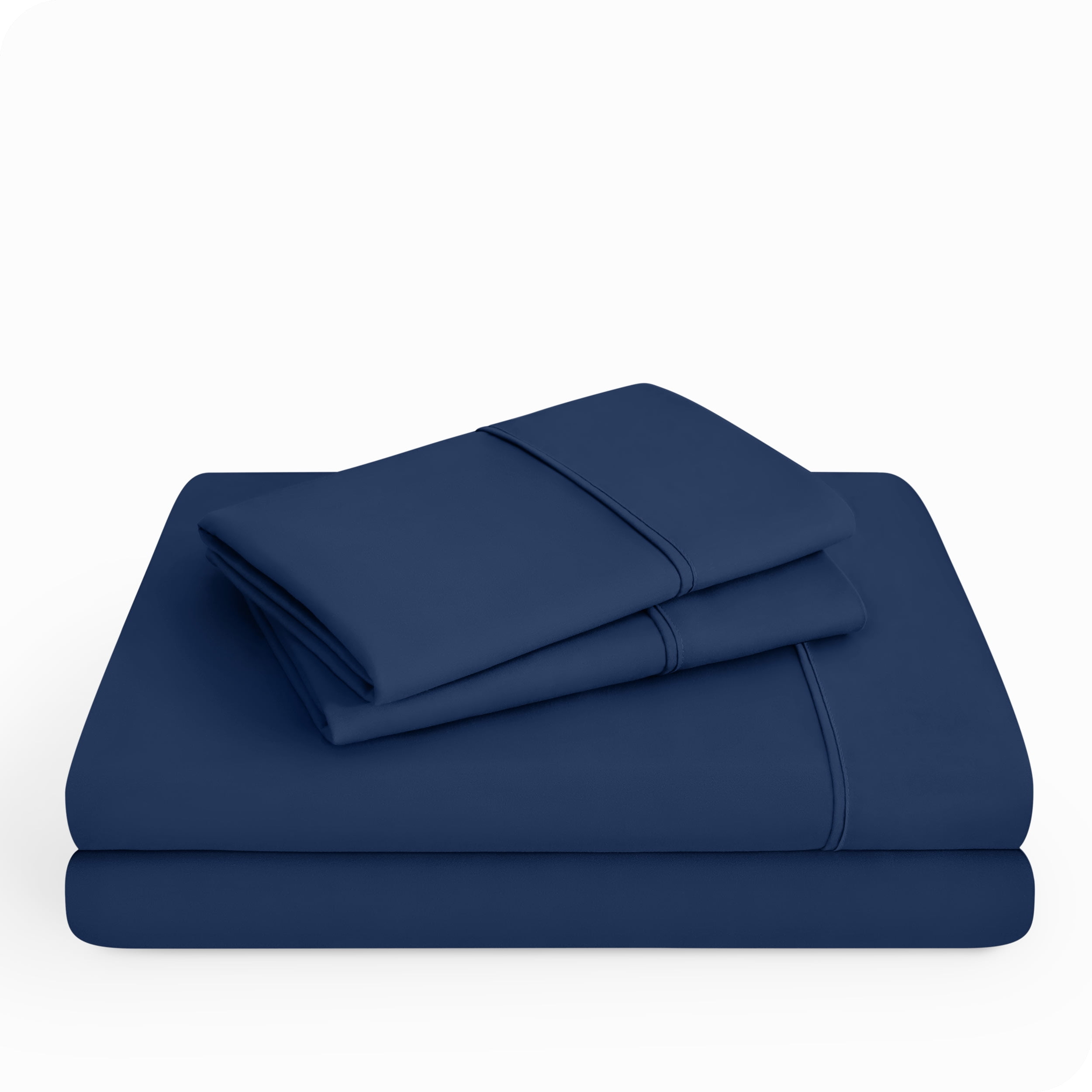 Bare Home Dark Blue Microfiber Sheet Set, Wrinkle Resistant, Deep Pocket, Full