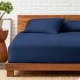 thumbnail image 1 of Bare Home  Deep Pocket Fitted Sheet & Pillowcase Set, Hypoallergenic Dark Blue Full, 1 of 5