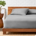 thumbnail image 1 of Bare Home  Deep Pocket Fitted Sheet & Pillowcase Set, Hypoallergenic Light Grey Full, 1 of 5