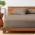 thumbnail image 1 of Bare Home  Deep Pocket Fitted Sheet & Pillowcase Set, Hypoallergenic Taupe Queen, 1 of 5