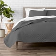 thumbnail image 1 of Bare Home  Diamond Stitched Lightweight Microfiber Coverlet Set Grey King 3 Piece, 1 of 5