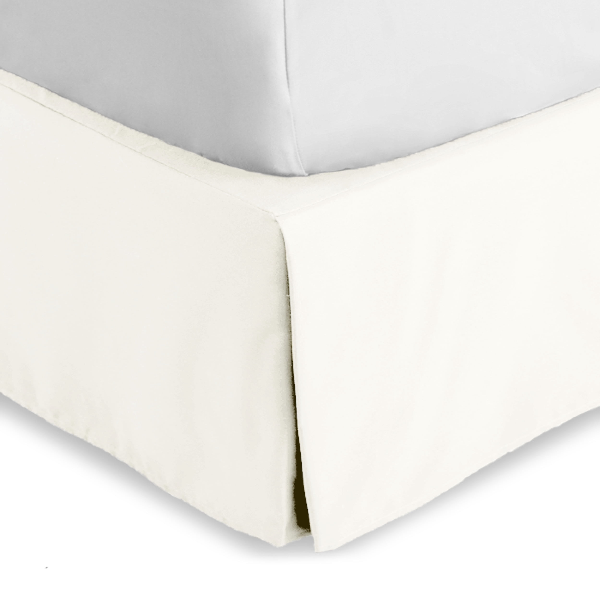 Bare Home Double Brushed Bed Skirt - Premium 1800 Collection - 15-inch Drop - California King, Cream