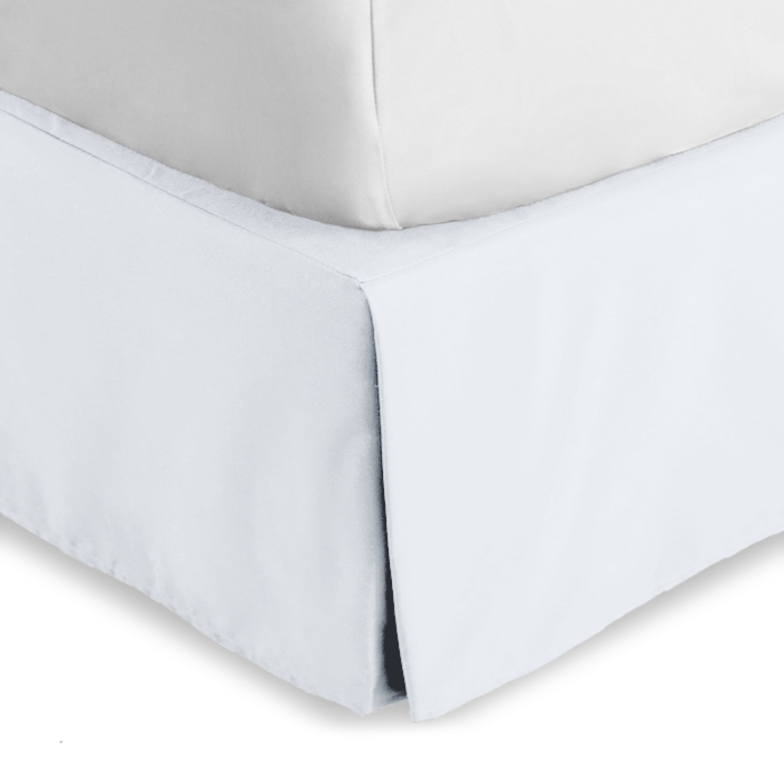 Bare Home Double Brushed Bed Skirt - Premium 1800 Collection - 15-inch Drop - Full, White