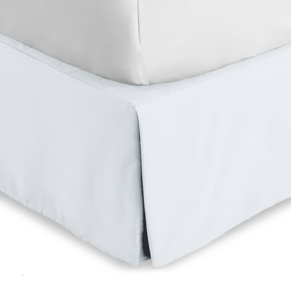 Bare Home Double Brushed Bed Skirt - Premium 1800 Collection - 15-inch Drop - Queen, White
