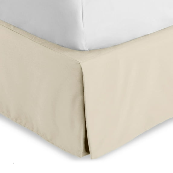 Bare Home Double Brushed Bed Skirt - Premium 1800 Collection - 15-inch Drop - Twin XL, Sand