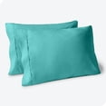 thumbnail image 1 of Bare Home  Double Brushed Pillowcase Set (Set of 2) Turquoise Standard, 1 of 5