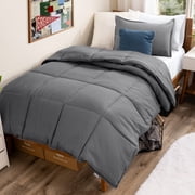 Bare Home Down Alternative Comforter Set - 2-Pieces - All Seasons - Twin/Twin-XL, Gray