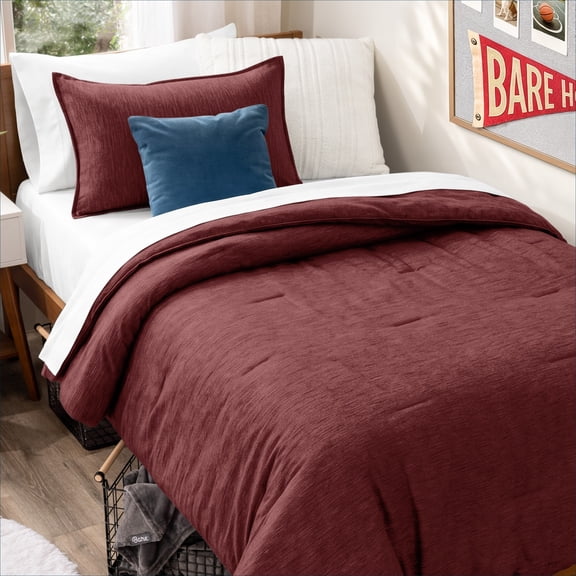 Bare Home Down Alternative Comforter Set - 2-Pieces - All Seasons - Twin/Twin-XL, Heather Rose