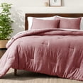 thumbnail image 1 of Bare Home Down Alternative Comforter Set - 2-Pieces - All Seasons - Twin/Twin-XL, Heather Rosewood, 1 of 4