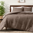 thumbnail image 1 of Bare Home Down Alternative Comforter Set - 2-Pieces - All Seasons - Twin/Twin-XL, Heather Taupe, 1 of 5