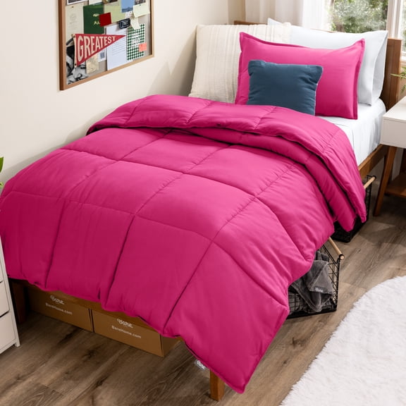 Bare Home Down Alternative Comforter Set - 2-Pieces - All Seasons - Twin/Twin-XL, Pink
