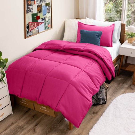 Bare Home Down Alternative Comforter Set - 2-Pieces - All Seasons - Twin/Twin-XL, Pink