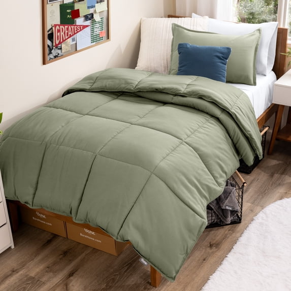 Bare Home Down Alternative Comforter Set - 2-Pieces - All Seasons - Twin/Twin-XL, Sage