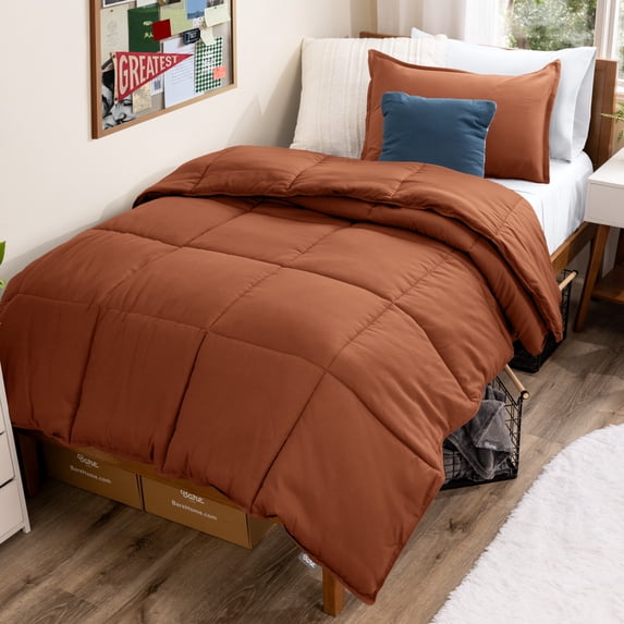 Bare Home Down Alternative Comforter Set - 2-Pieces - All Seasons - Twin/Twin-XL, Terracotta