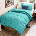 thumbnail image 1 of Bare Home Down Alternative Comforter Set - 2-Pieces - All Seasons - Twin/Twin-XL, Turquoise, 1 of 10