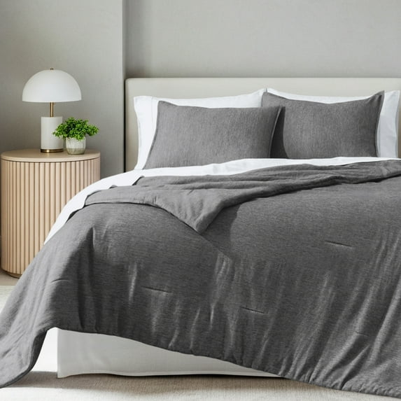 Bare Home Down Alternative Comforter Set - 3-Pieces - All Seasons - Full, Heather Gray