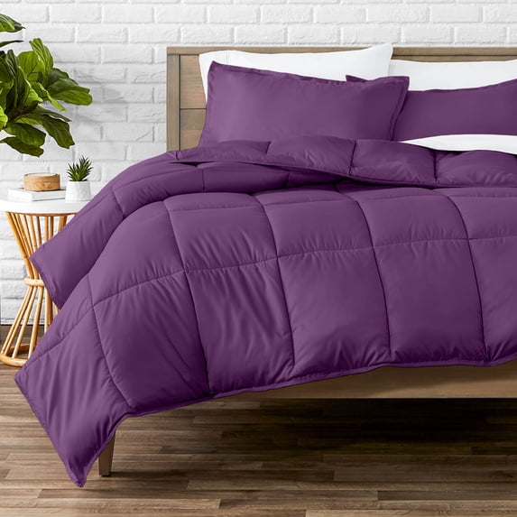 Bare Home Down Alternative Comforter Set - 3-Pieces - All Seasons - Full, Plum
