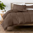 thumbnail image 1 of Bare Home Down Alternative Comforter Set - 3-Pieces - All Seasons - King, Cocoa, 1 of 8