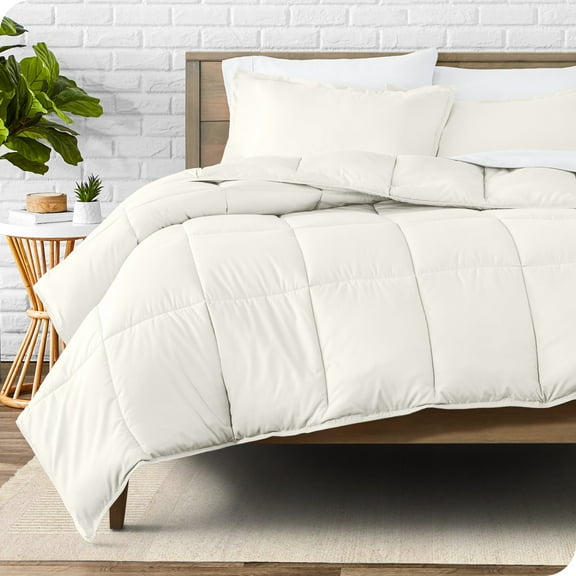 Bare Home Down Alternative Comforter Set - 3-Pieces - All Seasons - King, Cream
