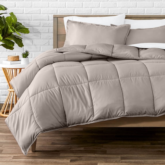 Bare Home Down Alternative Comforter Set - 3-Pieces - All Seasons - King, Khaki