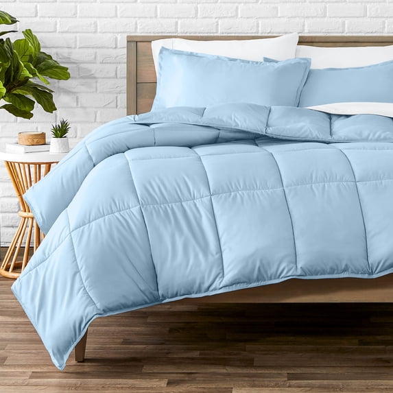 Bare Home Down Alternative Comforter Set - 3-Pieces - All Seasons - King, Light Blue