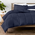 thumbnail image 1 of Bare Home Down Alternative Comforter Set - 3-Pieces - All Seasons - King, Midnight Blue, 1 of 10