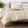 thumbnail image 1 of Bare Home Down Alternative Comforter Set - 3-Pieces - All Seasons - King, Sand, 1 of 8