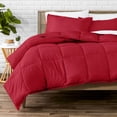 thumbnail image 1 of Bare Home Down Alternative Comforter Set - 3-Pieces - All Seasons - Oversized King, Red, 1 of 9