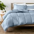 thumbnail image 1 of Bare Home Down Alternative Comforter Set - 3-Pieces - All Seasons - Oversized Queen, Dusty Blue, 1 of 8